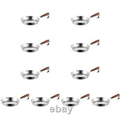 10 Count Frying Pan Cast Iron Skillet Pans Grill Egg Stainless Steel