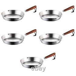 5 Pieces Frying Pan Stainless Steel Mini Cast Iron Skillet Egg