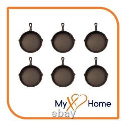 5 Round Cast Iron Frying Pan / Skillet with Handle (6 Skillets) by MyXOHome