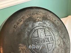 Antique / Vintage Griswold Erie PA #7 9.75 Cast Iron Skillet