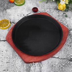 Cast Iron Grilling Pan Non Stick Skillet Nonstick Fry Oil Spill