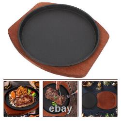 Cast Iron Grilling Pan Non Stick Skillet Nonstick Fry Oil Spill