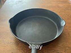 Early ERIE Cast Iron #9 Skillet 11.25 #712 Pre Griswold Heat Ring Sits Flat