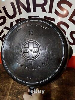 Fully Restored GRISWOLD #12 Cast Iron Skillet Pan Large Logo Seasoned 14