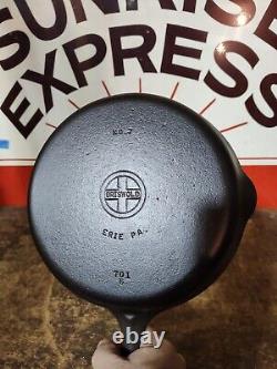 Fully Restored GRISWOLD Cast Iron Skillet Pan 10 Small Logo Seasoned Flat