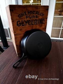 Griswold #7 Cast Iron Skillet With Small Block Logo And Grooved Handle Restored