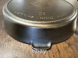 Griswold Cast Iron 12 Large Block Logo Skillet Flat On Glass Ships Fast Rare HTF
