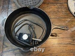 House Of Webster Country Charm 12 Electric Cast Iron Skillet Model S 60 with lid