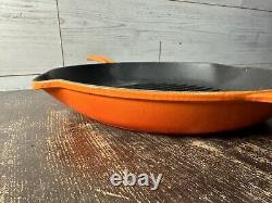 Le Creuset 30cm Skillet Vintage Cast Iron Orange Frying Pan Round Enamelled