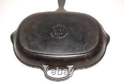 Le Creuset 32cm 12.5 Cast Iron Grill Skillet Pan Oval Made in France Gray Black