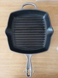 Le Creuset Cast Iron Grey Square 26cm Frying Griddle Skillet Pan