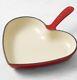 Le Creuset Heart Cast Iron Skillet Red Made In France Nib