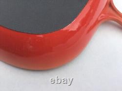 Le Creuset Oval Cast Iron Frying/ Griddle/skillet Pan Volcanic Orange