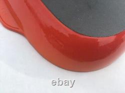 Le Creuset Oval Cast Iron Frying/ Griddle/skillet Pan Volcanic Orange