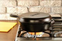 Lodge Cast Iron Combo Cooker & Skillet Lid 3.2 Quart (3 Litre) Saucepan Pot Pan