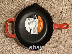 New Le Creuset Enamelled Cast Iron Round Skillet Frying Pan 23cm Cerise Red