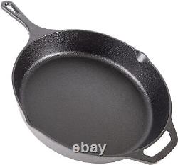 Nuovva Pre Seasoned Cast Iron Skillet Frying Pan Oven Safe Grill Cookware