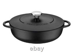 Tramontina 20905/028 Trento Cast Iron Skillet With Lid Pan Dish Oven Pot 28cm 4L