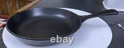 Vintage Aga Frying Pan Skillet Heavy Cast Iron Black Enamel 25cm Dish