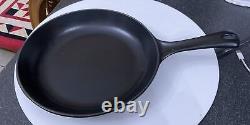 Vintage Aga Frying Pan Skillet Heavy Cast Iron Black Enamel 25cm Dish
