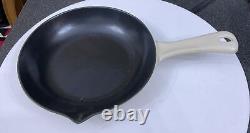Vintage Aga Frying Pan Skillet Heavy Cast Iron Cream Enamel 21cm Dish