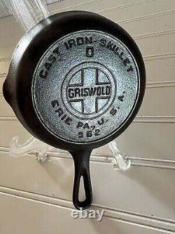 Vintage Griswold No. 0 Cast Iron 4 Skillet 562 Heat Ring Double Spout
