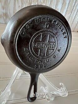 Vintage Griswold No. 0 Cast Iron 4 Skillet 562 Heat Ring Double Spout