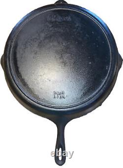 Vintage Unmarked #14 Cast Iron Skillet 15 Made In USA