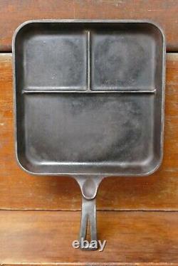 Vintage Wagner Ware Sidney O Cast Iron Bacon & Egg Breakfast Skillet Pan 1101A