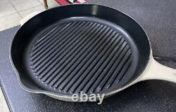 Vtg Aga Frying Pan Grill Griddle Skillet Heavy Cream Cast Iron Enamel 28cm Pot