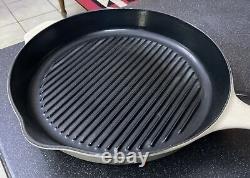 Vtg Aga Frying Pan Grill Griddle Skillet Heavy Cream Cast Iron Enamel 28cm Pot